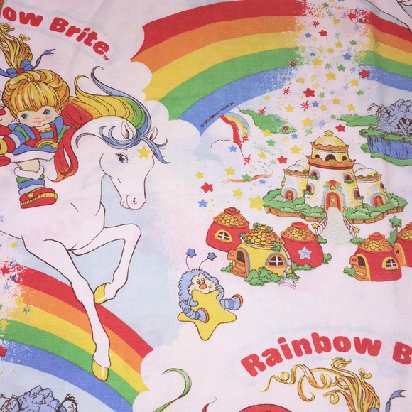 rainbow brite pillow case